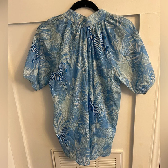 Sheridan French Dana Blouse French Blue Zebra - Picture 7 of 7